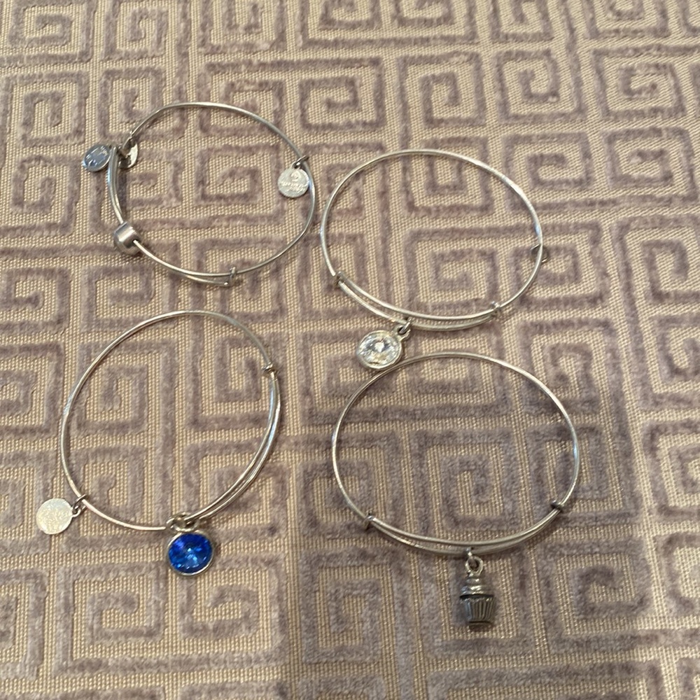 Alex and Ani 4 expandable bracelets